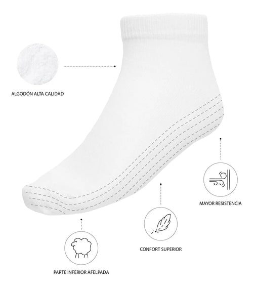 Calceta Tobillera Deportiva Variado Hombre 6 Pares - Don Calcetín