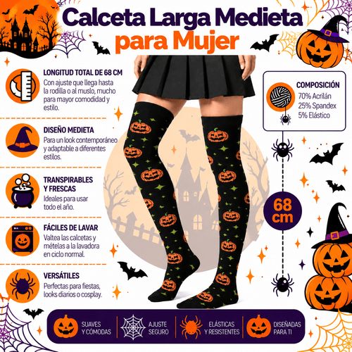 Calcetas Larga Medieta Calabazas - Don Calcetín