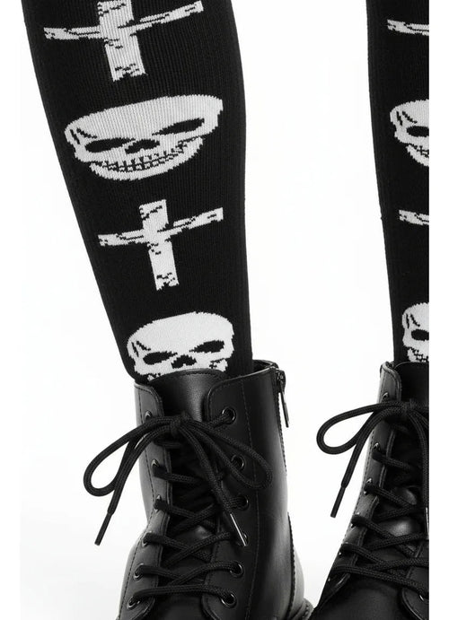 Calcetas Largas Halloween - Cráneos Terroríficamente Divertidos - Don Calcetín