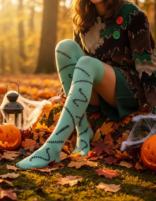 Calcetas Largas Halloween - Diseño Sally Cicatriz Para Niña - Don Calcetín