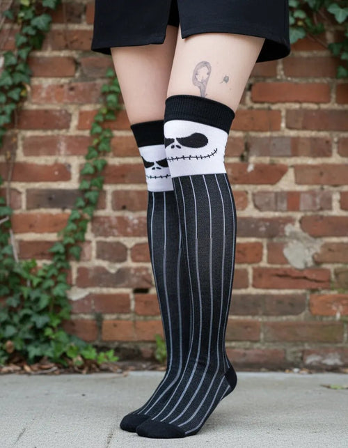 Calcetas Largas Halloween - Estampado Jack Rayas - Don Calcetín