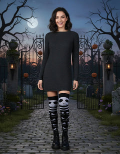 Calcetas Largas Halloween - Jack Oogie Medieta - Don Calcetín