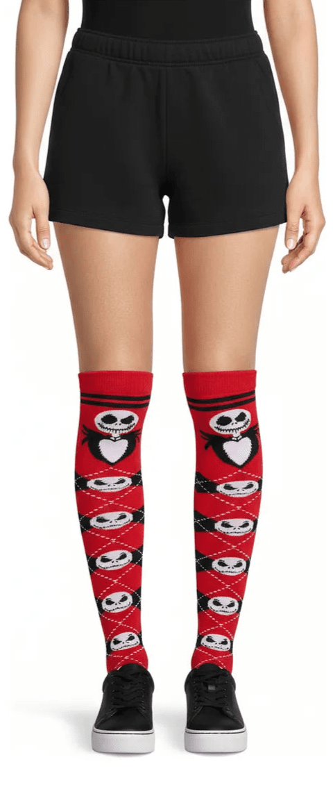 Calcetas Largas Halloween Jack Rojo - Diseño Jack Para Mujer - Don Calcetín
