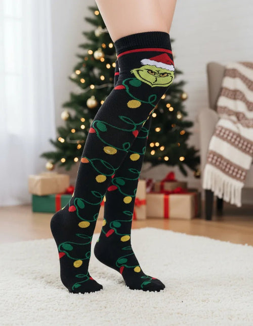 Calcetas Largas Medieta Navidad Grinch - Algodón Suave y Elástico, Para Mujer Invierno - Don Calcetín