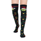 Calcetas Largas Medieta Navidad Grinch - Algodón Suave y Elástico, Para Mujer Invierno - Don Calcetín