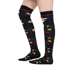 Calcetas Largas Medieta Navidad Grinch - Algodón Suave y Elástico, Para Mujer Invierno - Don Calcetín