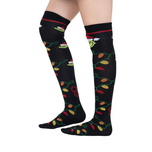 Calcetas Largas Medieta Navidad Grinch - Algodón Suave y Elástico, Para Mujer Invierno - Don Calcetín
