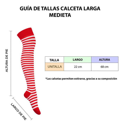 Calcetas Largas Medieta Navideñas - Con Algodón Suave Verde Caramelo - Don Calcetín