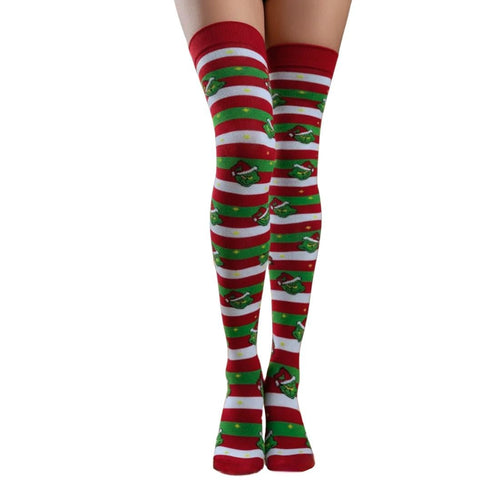 Calcetas Largas Medieta - Navideñas Grinch Duende - Don Calcetín
