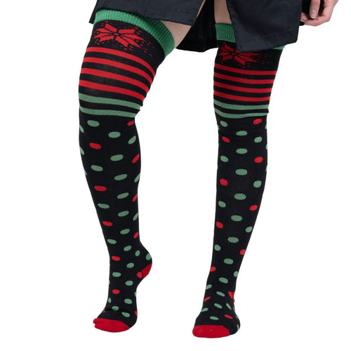 Calcetas Largas Navideñas Medieta - Algodón Suave Y Cómodas - Don Calcetín