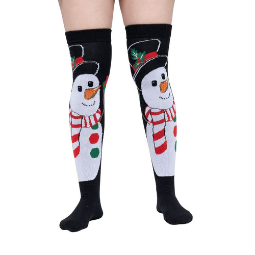 Calcetas Largas Navideñas Medieta - Muñeco De Nieve - Don Calcetín