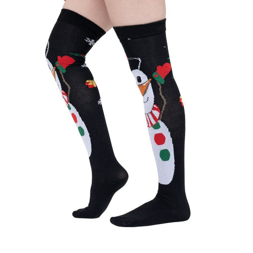 Calcetas Largas Navideñas Medieta - Muñeco De Nieve - Don Calcetín
