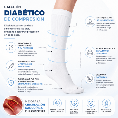 Calcetín Diabético de Compresión Hombre 3 Pares - Don Calcetín