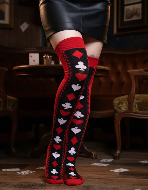 Calceta Larga Medieta Póquer Carta Roja