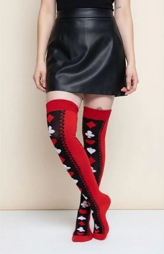 Calceta Larga Medieta Póquer Carta Roja