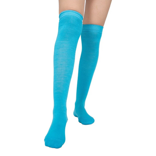 Calceta Larga Medieta Lisa Celeste