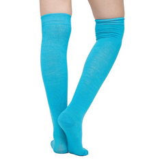 Calceta Larga Medieta Lisa Celeste