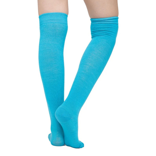 Calceta Larga Medieta Lisa Celeste