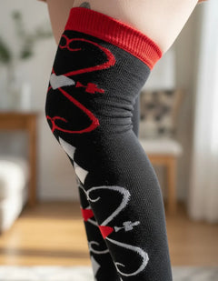 Calceta Larga Medieta Corazones