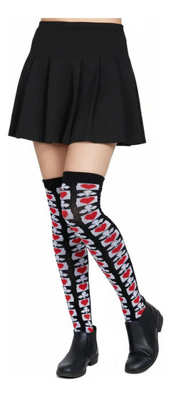 Calceta Larga Medieta Póquer Corazón Trébol