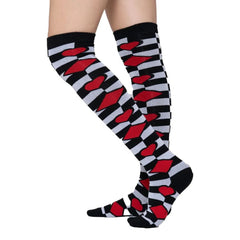 Calceta Larga Medieta Póquer Corazón Rombo