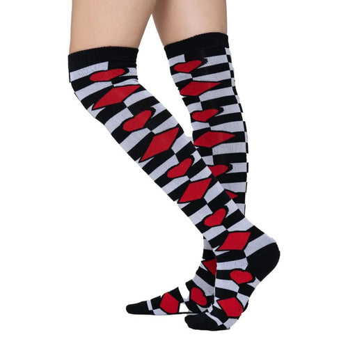 Calceta Larga Medieta Póquer Corazón Rombo