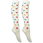 Calceta Larga Medieta Corazones Niña