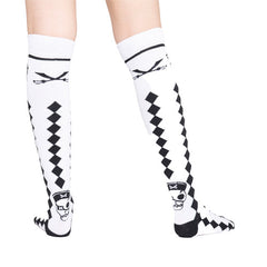 Calceta Larga Medieta Craneo Pirata