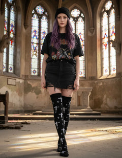 Calceta Larga Medieta Cruces