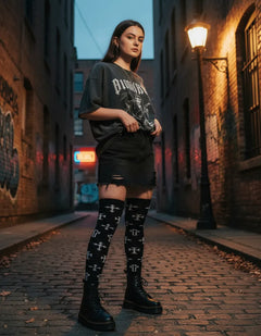 Calceta Larga Medieta Cruces Estilos