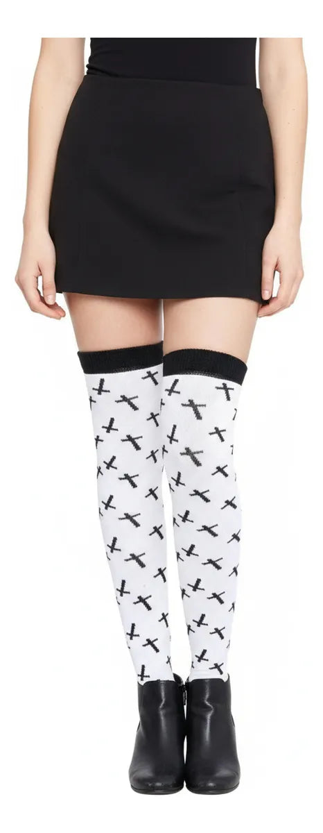 Calceta Larga Medieta Cruces Negras