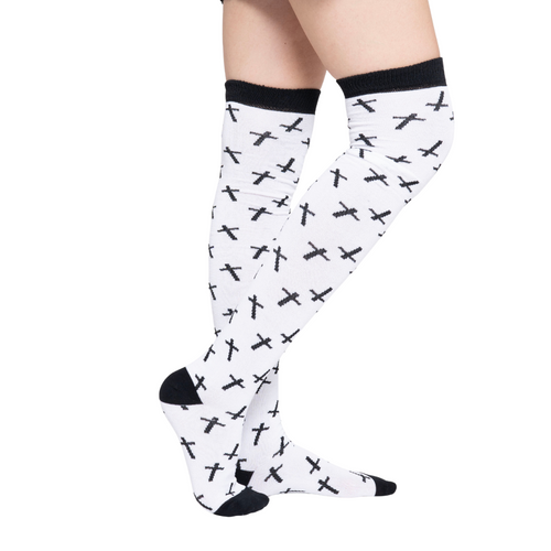 Calceta Larga Medieta Cruces Negras