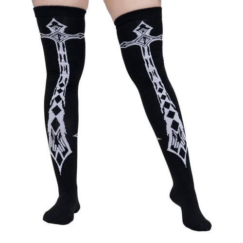 Calceta Larga Medieta Cruz Espada