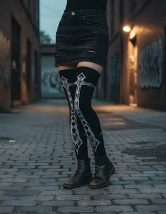 Calceta Larga Medieta Cruz Espada