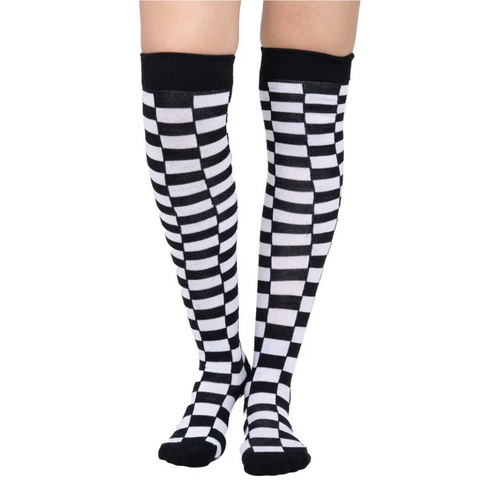 Calceta Larga Medieta Cuadros Tipo Vans