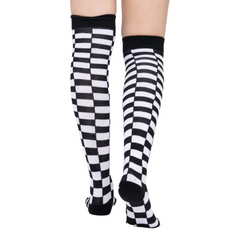 Calceta Larga Medieta Cuadros Tipo Vans