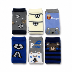 Calceta Tobillera Estampado Variado Niño 6 Pares by Don Calcetín
