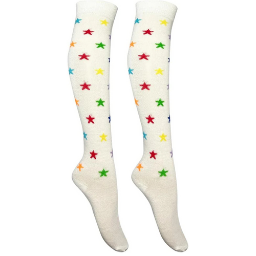 Calceta Larga Medieta Estrellas Niña