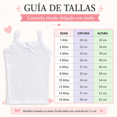 Camiseta Tirante Delgado con Moño Niña 3 Piezas by Don Calcetín