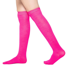 Calceta Larga Medieta Lisa Fucsia