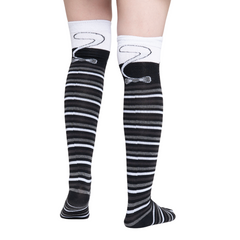 Calceta Larga Medieta Gatos Rayas B/N