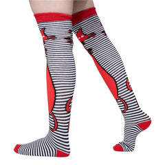 Calceta Larga Medieta Gato Rojo