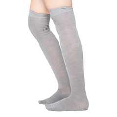 Calceta Larga Medieta Lisa Gris