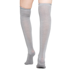 Calceta Larga Medieta Lisa Gris