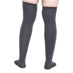 Calceta Larga Medieta Lisa Gris Oscuro