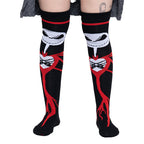 Calceta Larga Medieta Jack Corazon Rojo