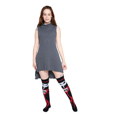 Calceta Larga Medieta Jack Corazon Rojo