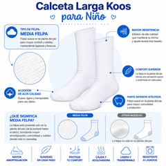 Koos Calcetas Largas de Algodón Para Niña 6 Pares - Don Calcetín
