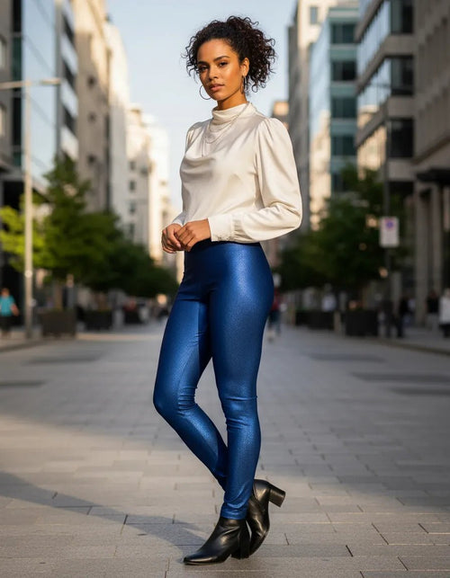 Leggings Brillosos Mujer Vinipiel Sexy Strech Uso Diario - Don Calcetín