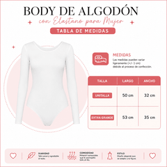 Leotardo Manga Larga Mujer Algodón - Don Calcetín